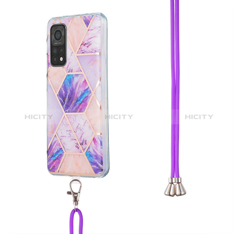 Handyhülle Silikon Hülle Gummi Schutzhülle Flexible Modisch Muster mit Schlüsselband Lanyard Y01B für Xiaomi Redmi K30S 5G groß