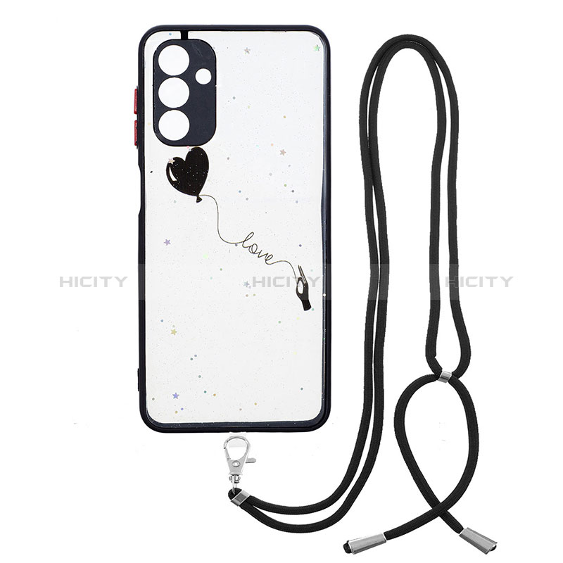 Handyhülle Silikon Hülle Gummi Schutzhülle Flexible Modisch Muster mit Schlüsselband Lanyard Y01X für Samsung Galaxy A04s