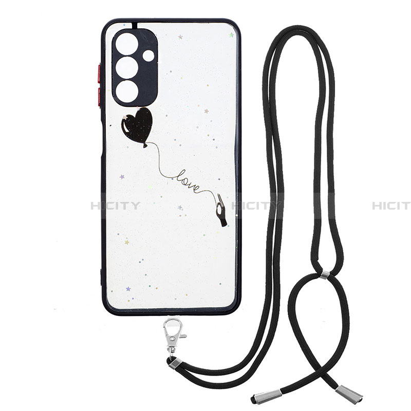 Handyhülle Silikon Hülle Gummi Schutzhülle Flexible Modisch Muster mit Schlüsselband Lanyard Y01X für Samsung Galaxy A13 5G