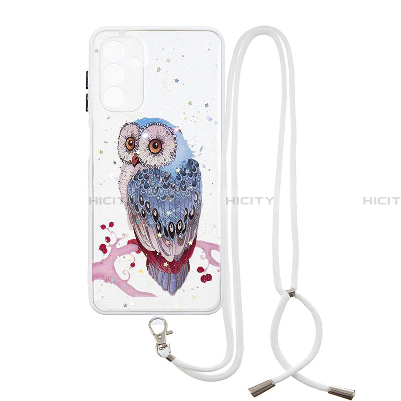 Handyhülle Silikon Hülle Gummi Schutzhülle Flexible Modisch Muster mit Schlüsselband Lanyard Y01X für Samsung Galaxy A13 5G Plusfarbig