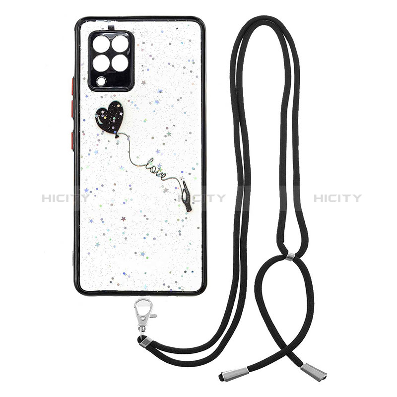 Handyhülle Silikon Hülle Gummi Schutzhülle Flexible Modisch Muster mit Schlüsselband Lanyard Y01X für Samsung Galaxy A42 5G groß