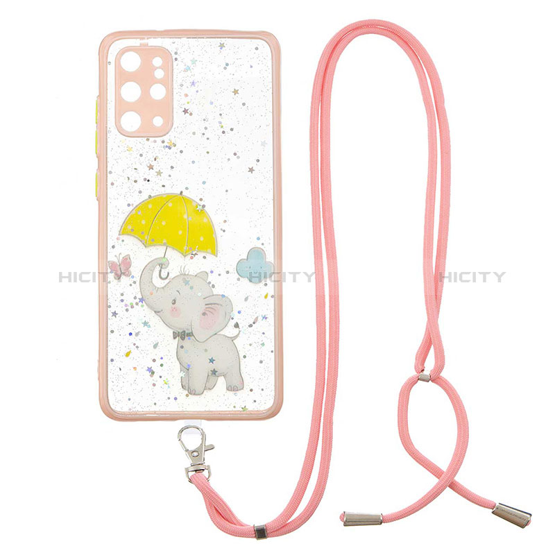 Handyhülle Silikon Hülle Gummi Schutzhülle Flexible Modisch Muster mit Schlüsselband Lanyard Y01X für Samsung Galaxy S20 Plus 5G groß