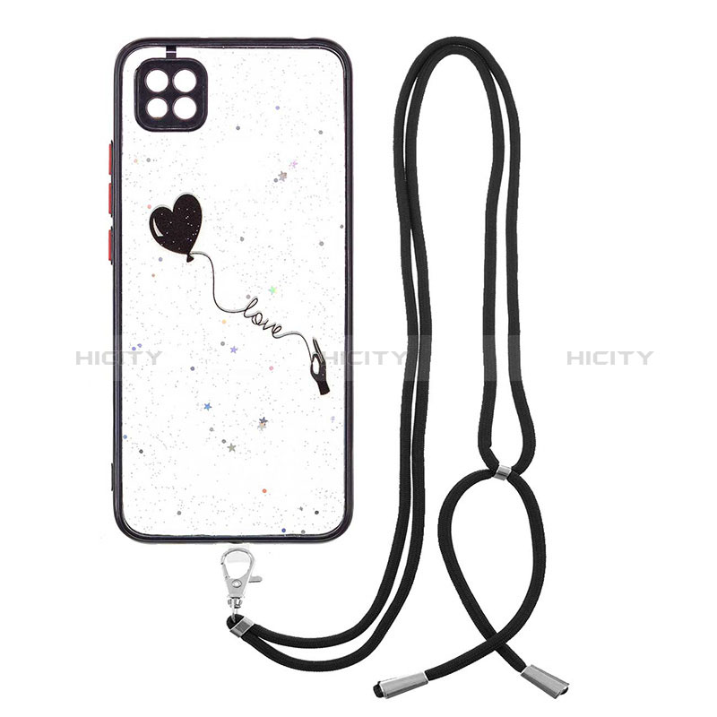 Handyhülle Silikon Hülle Gummi Schutzhülle Flexible Modisch Muster mit Schlüsselband Lanyard Y01X für Xiaomi POCO C3 groß