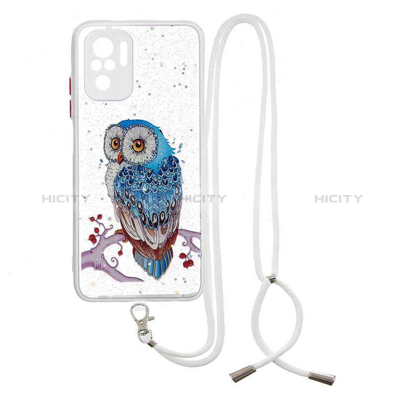 Handyhülle Silikon Hülle Gummi Schutzhülle Flexible Modisch Muster mit Schlüsselband Lanyard Y01X für Xiaomi Poco M5S