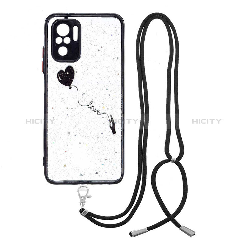 Handyhülle Silikon Hülle Gummi Schutzhülle Flexible Modisch Muster mit Schlüsselband Lanyard Y01X für Xiaomi Poco M5S groß