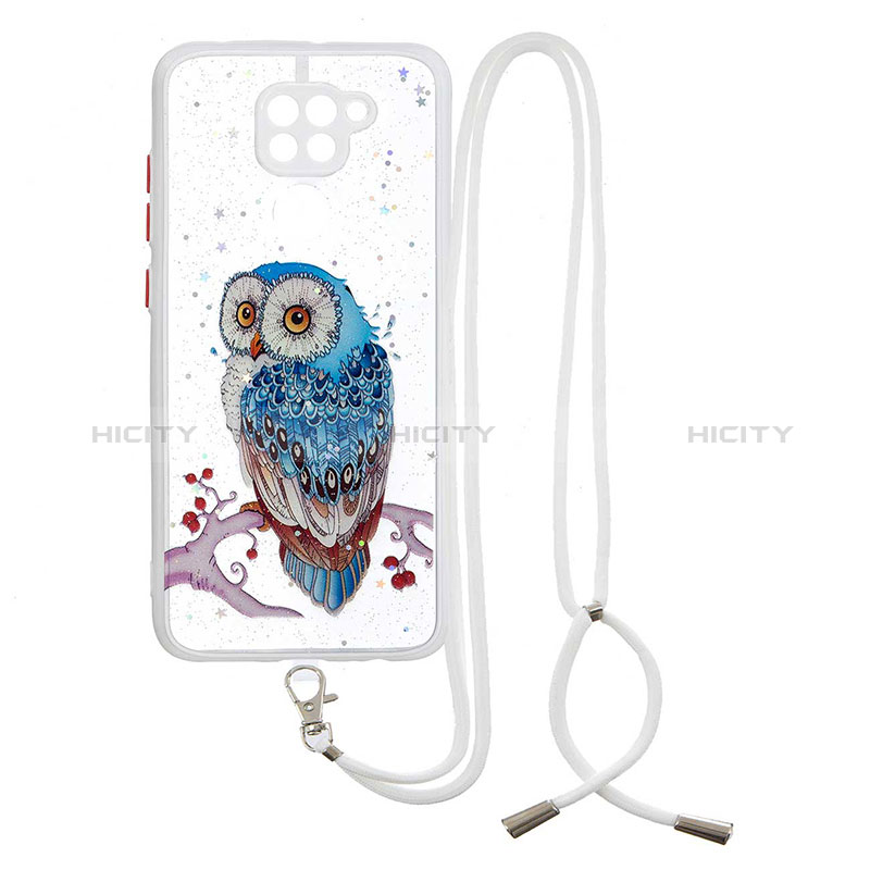 Handyhülle Silikon Hülle Gummi Schutzhülle Flexible Modisch Muster mit Schlüsselband Lanyard Y01X für Xiaomi Redmi 10X 4G