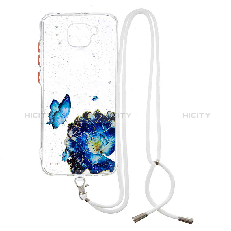 Handyhülle Silikon Hülle Gummi Schutzhülle Flexible Modisch Muster mit Schlüsselband Lanyard Y01X für Xiaomi Redmi 10X 4G groß