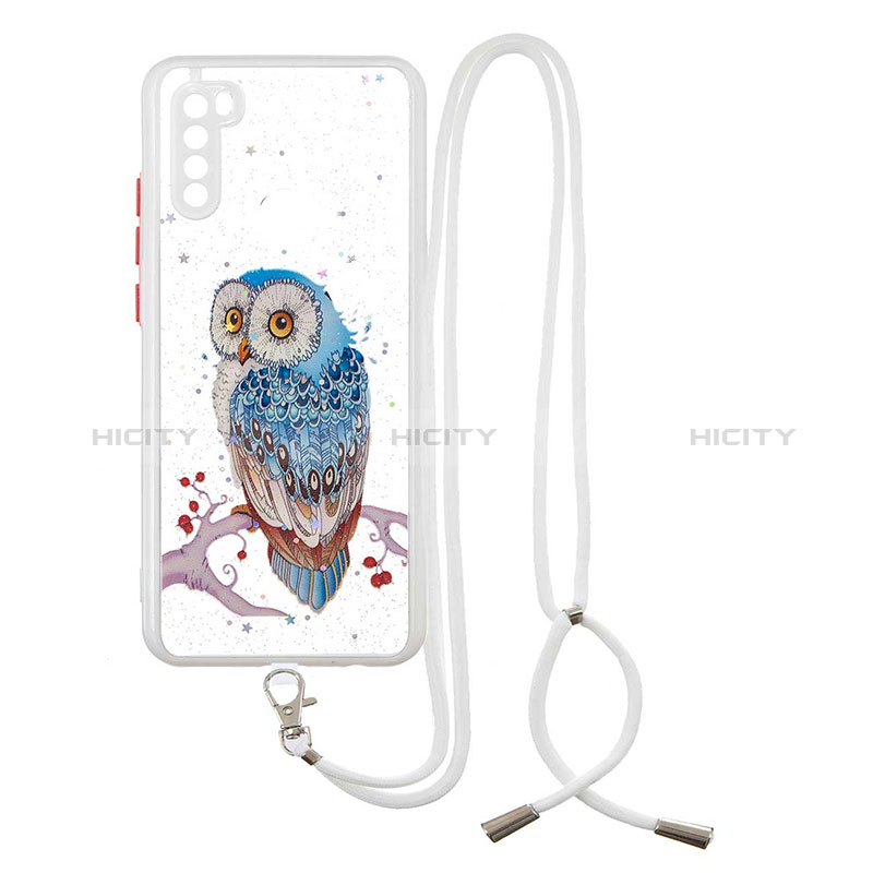 Handyhülle Silikon Hülle Gummi Schutzhülle Flexible Modisch Muster mit Schlüsselband Lanyard Y01X für Xiaomi Redmi Note 8 (2021)