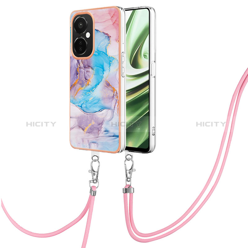 Handyhülle Silikon Hülle Gummi Schutzhülle Flexible Modisch Muster mit Schlüsselband Lanyard Y03B für OnePlus Nord CE 3 5G groß