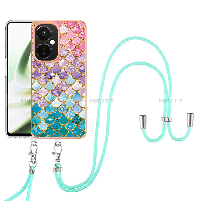 Handyhülle Silikon Hülle Gummi Schutzhülle Flexible Modisch Muster mit Schlüsselband Lanyard Y03B für OnePlus Nord CE 3 5G groß