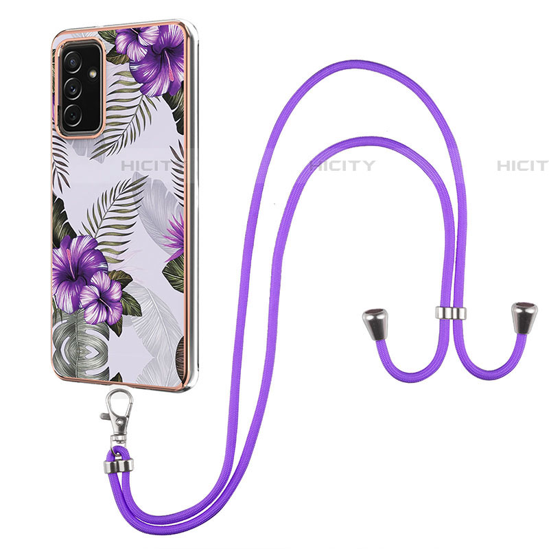 Handyhülle Silikon Hülle Gummi Schutzhülle Flexible Modisch Muster mit Schlüsselband Lanyard Y03B für Samsung Galaxy A05s