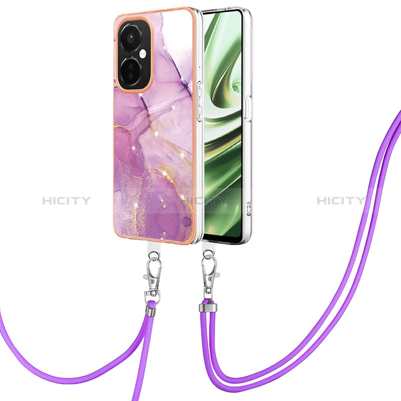 Handyhülle Silikon Hülle Gummi Schutzhülle Flexible Modisch Muster mit Schlüsselband Lanyard Y05B für OnePlus Nord CE 3 5G groß