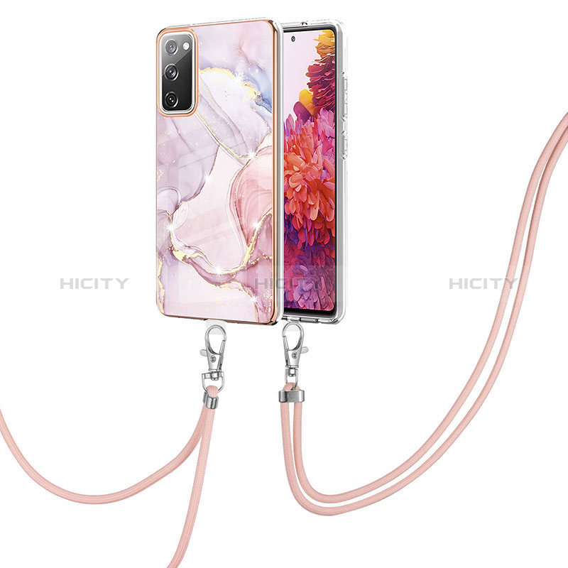 Handyhülle Silikon Hülle Gummi Schutzhülle Flexible Modisch Muster mit Schlüsselband Lanyard Y05B für Samsung Galaxy S20 FE (2022) 5G