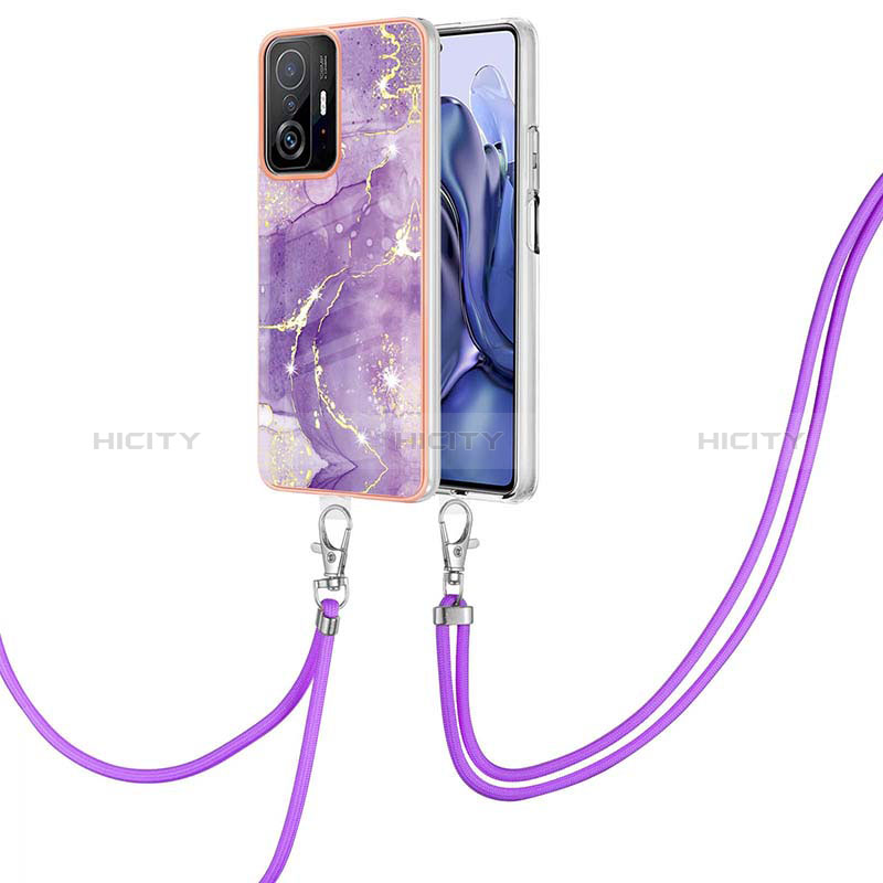 Handyhülle Silikon Hülle Gummi Schutzhülle Flexible Modisch Muster mit Schlüsselband Lanyard Y05B für Xiaomi Mi 11T 5G