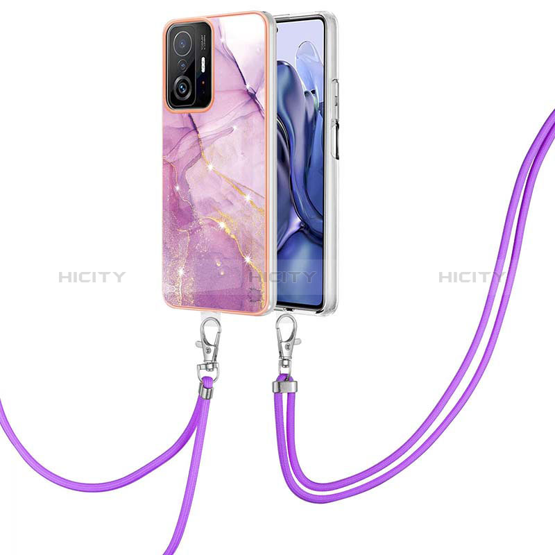 Handyhülle Silikon Hülle Gummi Schutzhülle Flexible Modisch Muster mit Schlüsselband Lanyard Y05B für Xiaomi Mi 11T 5G groß