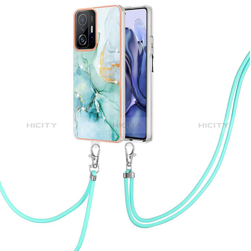 Handyhülle Silikon Hülle Gummi Schutzhülle Flexible Modisch Muster mit Schlüsselband Lanyard Y05B für Xiaomi Mi 11T 5G