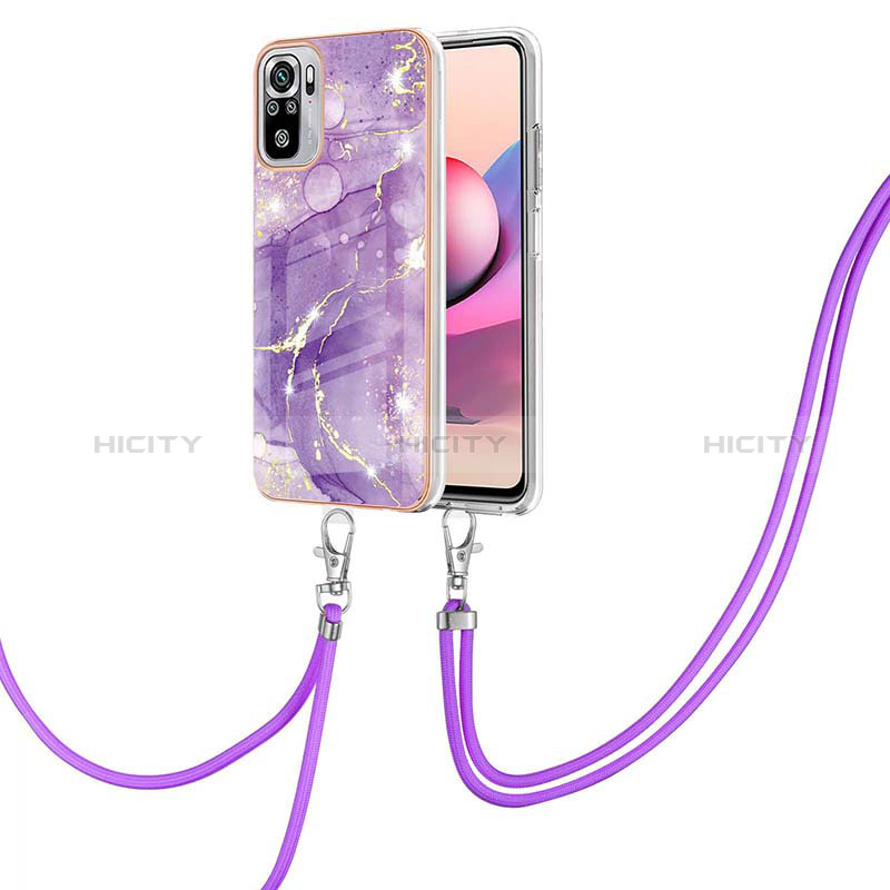 Handyhülle Silikon Hülle Gummi Schutzhülle Flexible Modisch Muster mit Schlüsselband Lanyard Y05B für Xiaomi Poco M5S