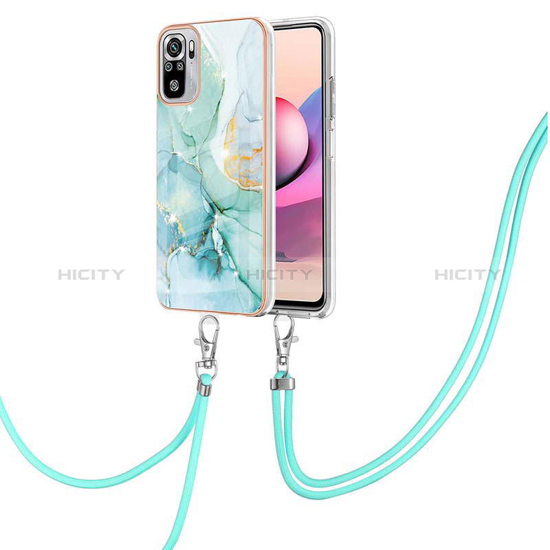 Handyhülle Silikon Hülle Gummi Schutzhülle Flexible Modisch Muster mit Schlüsselband Lanyard Y05B für Xiaomi Poco M5S