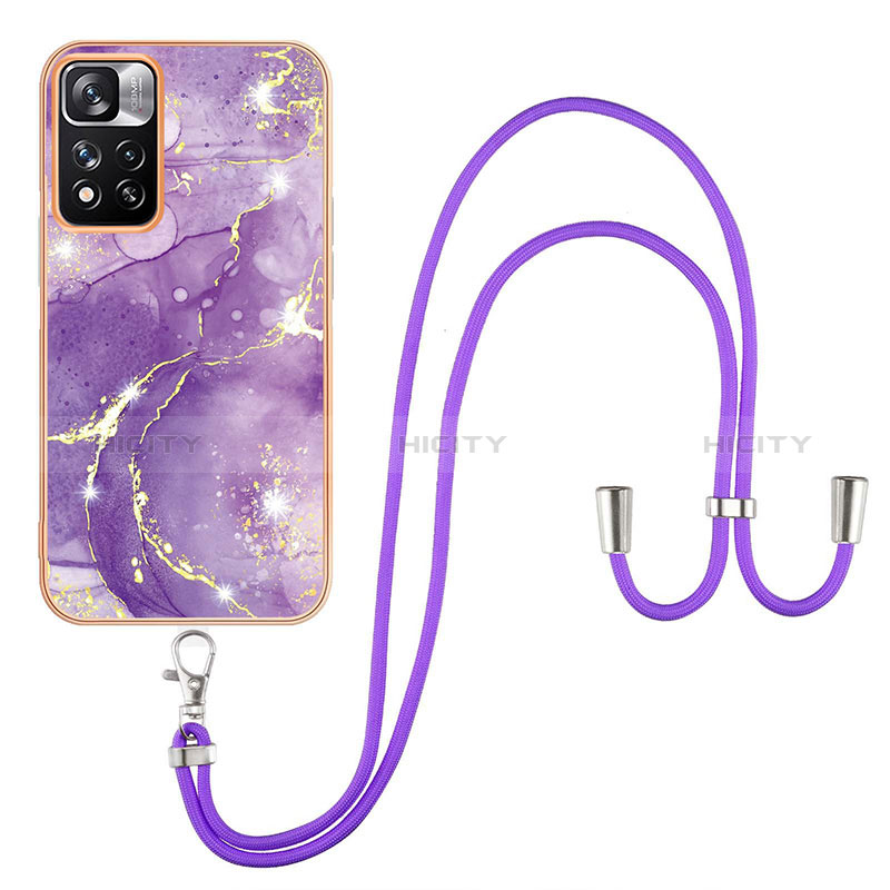 Handyhülle Silikon Hülle Gummi Schutzhülle Flexible Modisch Muster mit Schlüsselband Lanyard Y05B für Xiaomi Poco X4 NFC