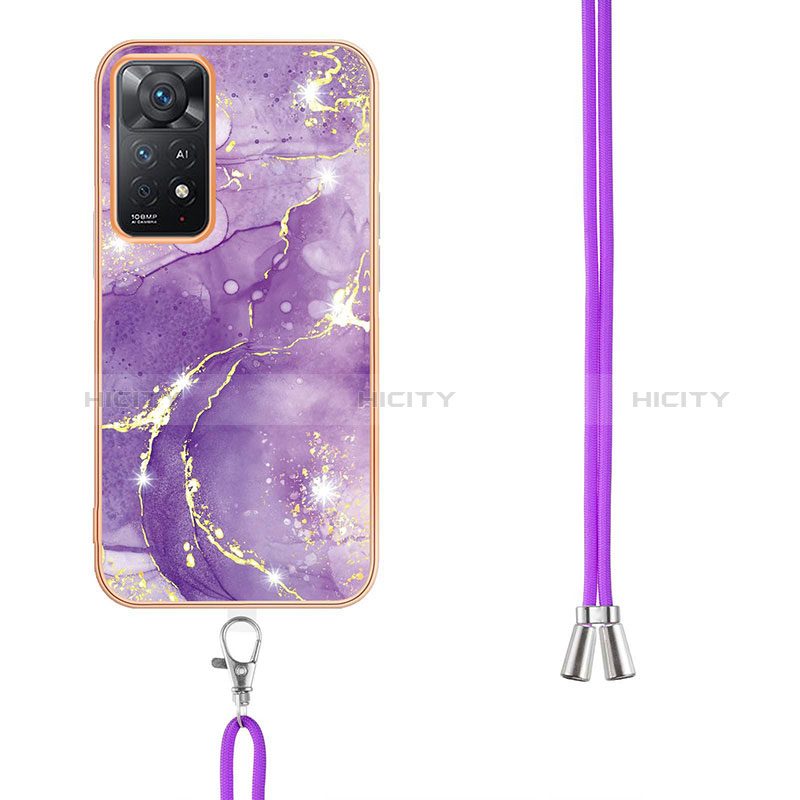 Handyhülle Silikon Hülle Gummi Schutzhülle Flexible Modisch Muster mit Schlüsselband Lanyard Y05B für Xiaomi Redmi Note 12 Pro 4G