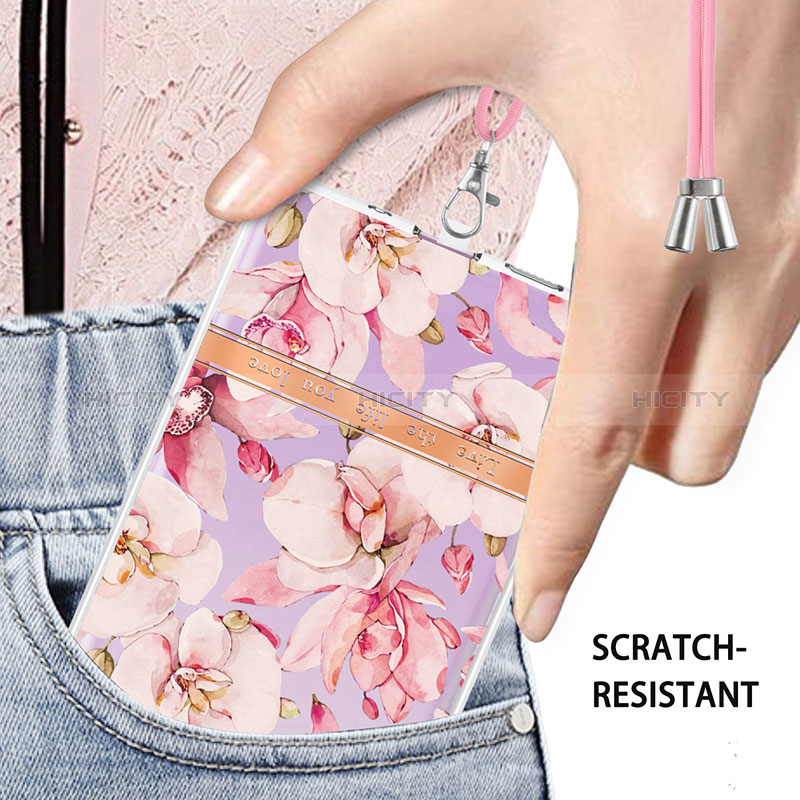 Handyhülle Silikon Hülle Gummi Schutzhülle Flexible Modisch Muster mit Schlüsselband Lanyard Y06B für Samsung Galaxy S20 FE 4G