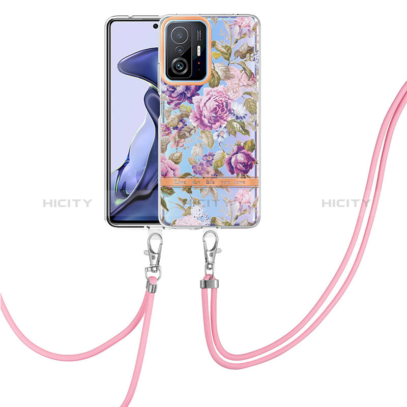 Handyhülle Silikon Hülle Gummi Schutzhülle Flexible Modisch Muster mit Schlüsselband Lanyard Y06B für Xiaomi Mi 11T 5G groß