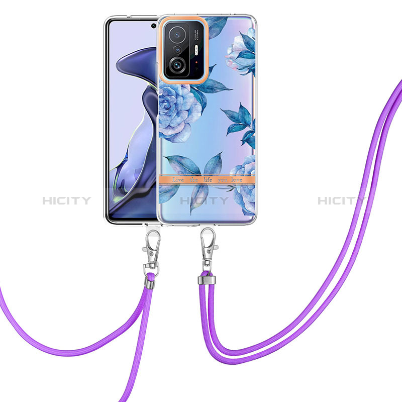 Handyhülle Silikon Hülle Gummi Schutzhülle Flexible Modisch Muster mit Schlüsselband Lanyard Y06B für Xiaomi Mi 11T 5G groß