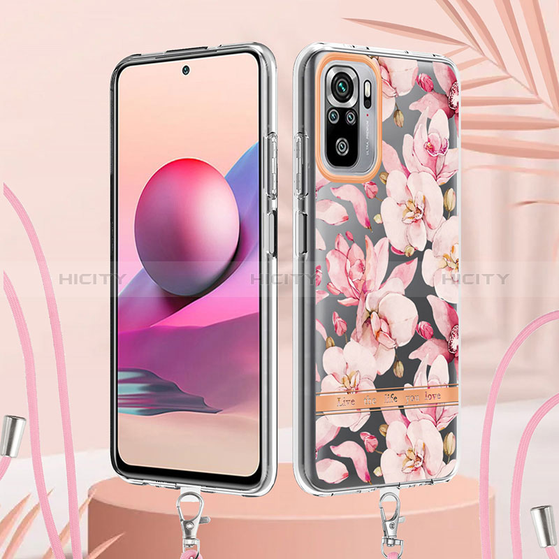 Handyhülle Silikon Hülle Gummi Schutzhülle Flexible Modisch Muster mit Schlüsselband Lanyard Y06B für Xiaomi Poco M5S groß