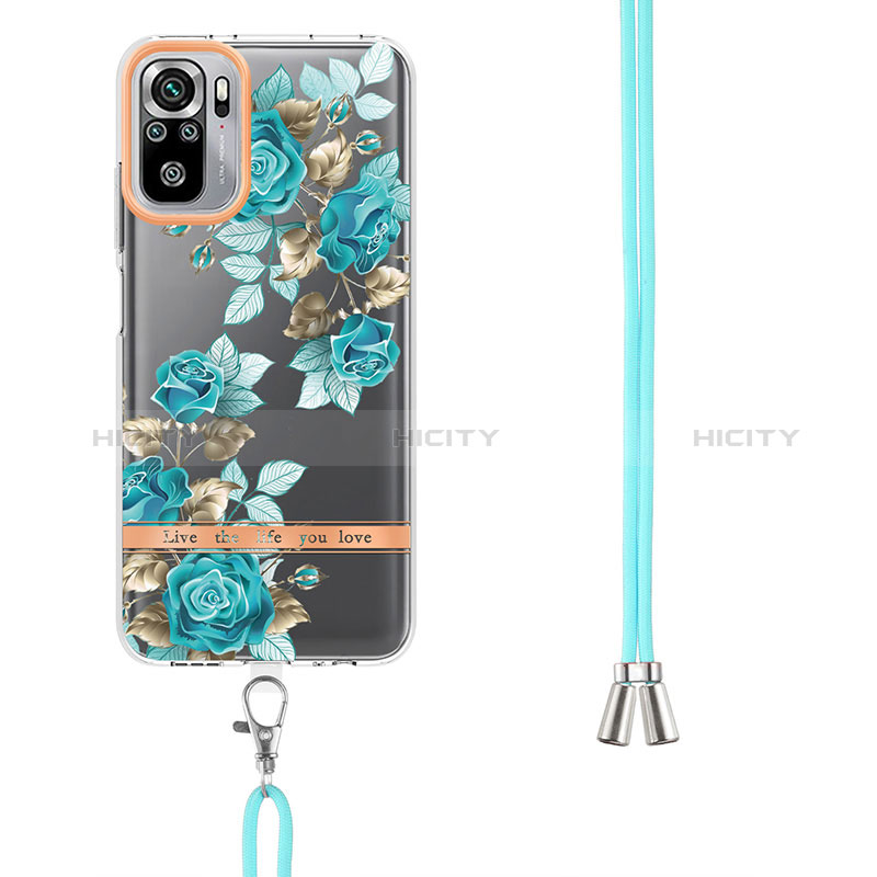 Handyhülle Silikon Hülle Gummi Schutzhülle Flexible Modisch Muster mit Schlüsselband Lanyard Y06B für Xiaomi Poco M5S groß