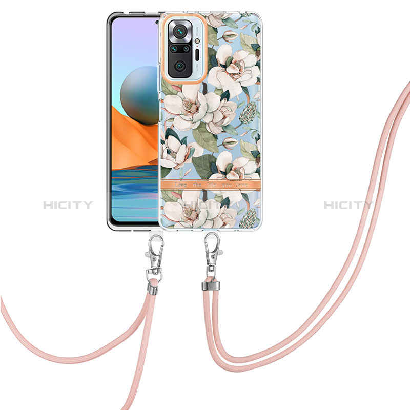 Handyhülle Silikon Hülle Gummi Schutzhülle Flexible Modisch Muster mit Schlüsselband Lanyard Y06B für Xiaomi Redmi Note 10 Pro 4G