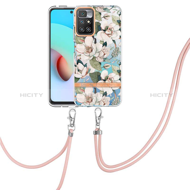 Handyhülle Silikon Hülle Gummi Schutzhülle Flexible Modisch Muster mit Schlüsselband Lanyard Y06B für Xiaomi Redmi Note 11 4G (2021) groß