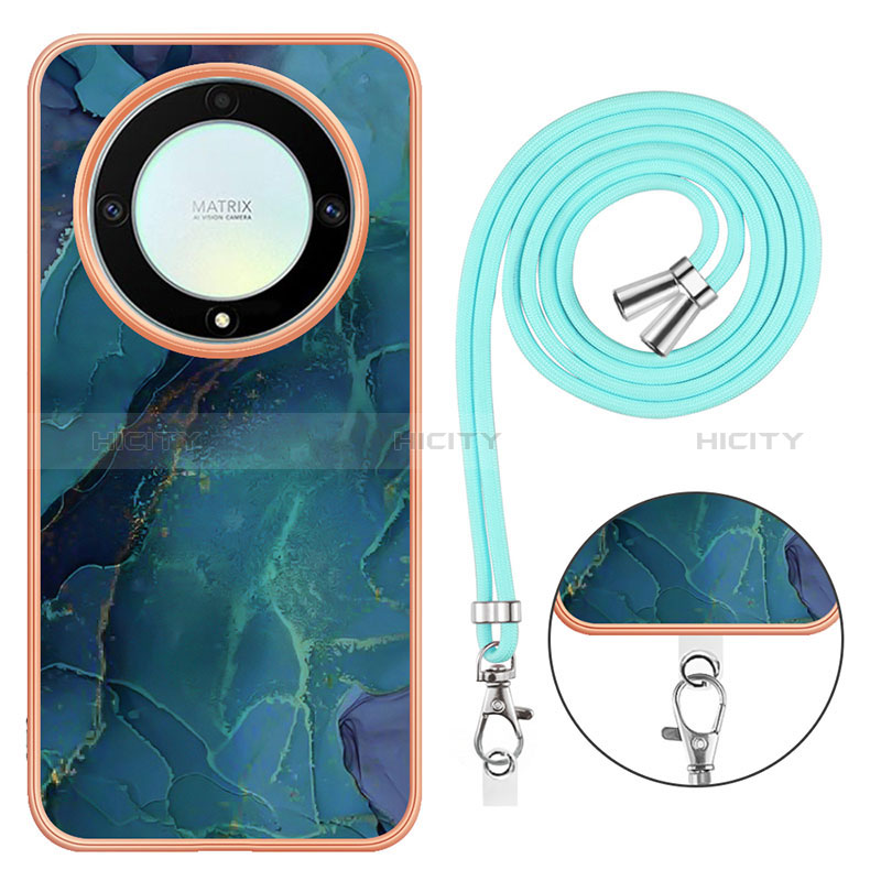 Handyhülle Silikon Hülle Gummi Schutzhülle Flexible Modisch Muster mit Schlüsselband Lanyard Y07B für Huawei Honor Magic5 Lite 5G