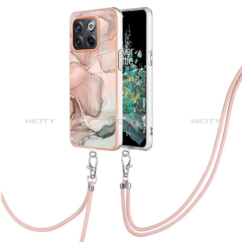 Handyhülle Silikon Hülle Gummi Schutzhülle Flexible Modisch Muster mit Schlüsselband Lanyard Y07B für OnePlus Ace Pro 5G