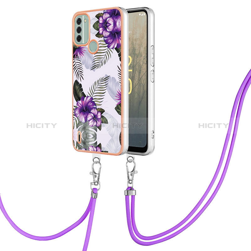 Handyhülle Silikon Hülle Gummi Schutzhülle Flexible Modisch Muster mit Schlüsselband Lanyard YB3 für Nokia C31