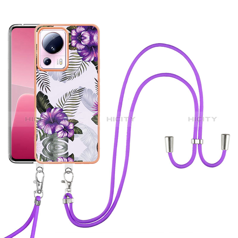 Handyhülle Silikon Hülle Gummi Schutzhülle Flexible Modisch Muster mit Schlüsselband Lanyard YB3 für Xiaomi Civi 2 5G