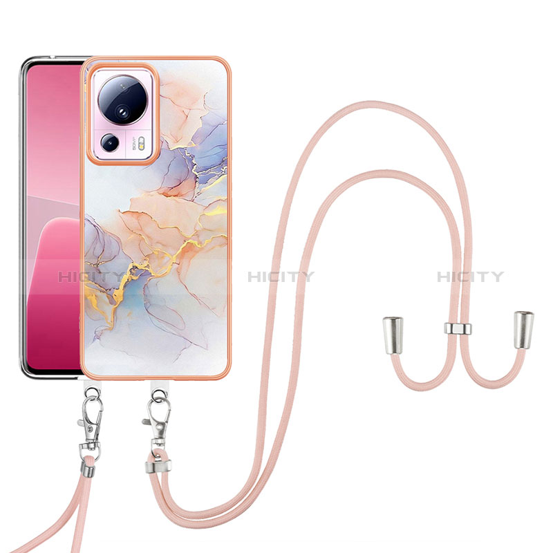 Handyhülle Silikon Hülle Gummi Schutzhülle Flexible Modisch Muster mit Schlüsselband Lanyard YB3 für Xiaomi Civi 2 5G