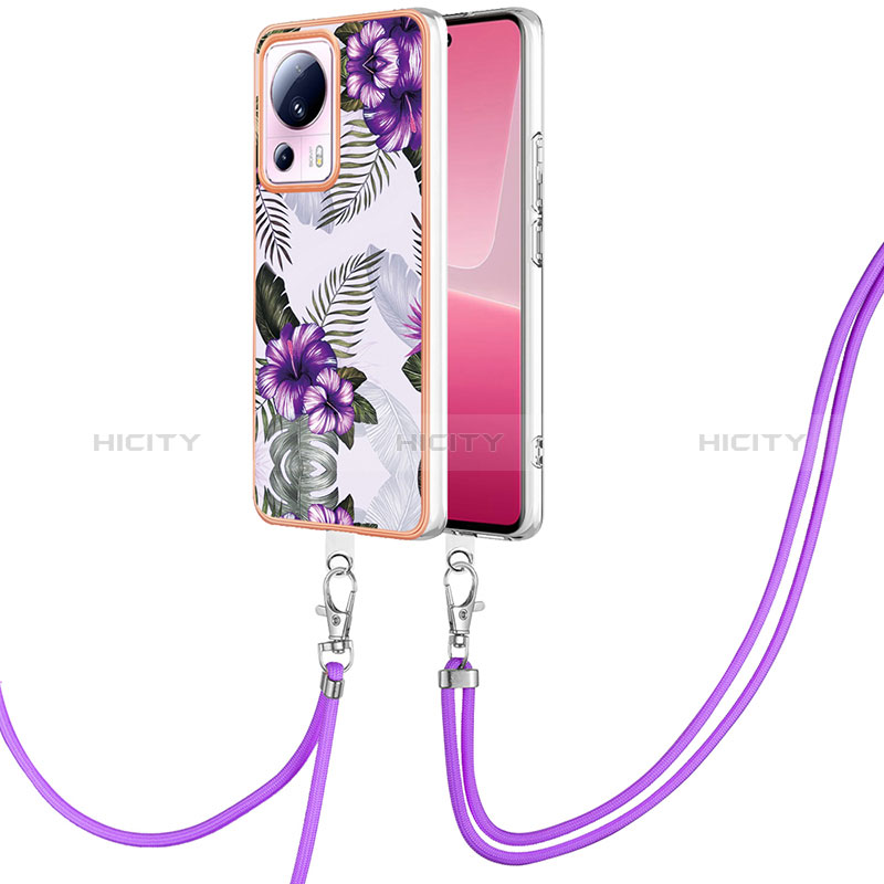 Handyhülle Silikon Hülle Gummi Schutzhülle Flexible Modisch Muster mit Schlüsselband Lanyard YB3 für Xiaomi Civi 2 5G