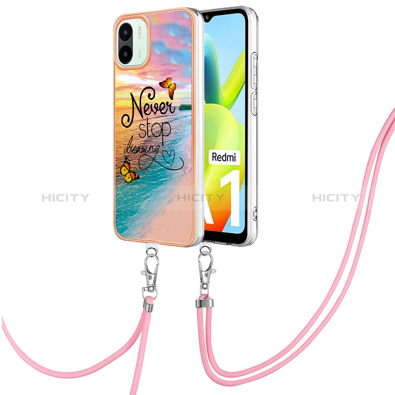 Handyhülle Silikon Hülle Gummi Schutzhülle Flexible Modisch Muster mit Schlüsselband Lanyard YB3 für Xiaomi Poco C50