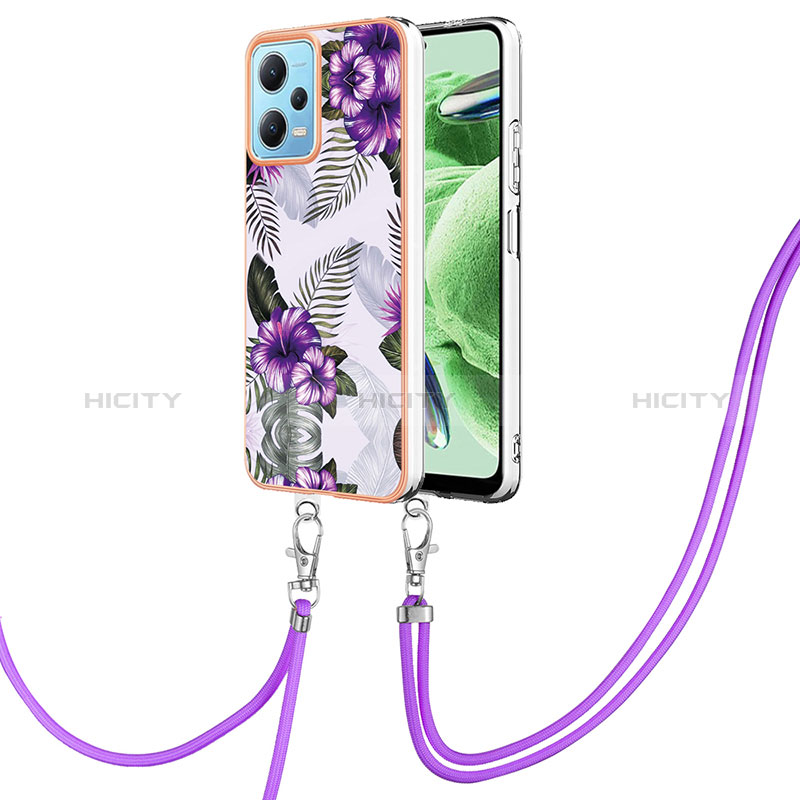 Handyhülle Silikon Hülle Gummi Schutzhülle Flexible Modisch Muster mit Schlüsselband Lanyard YB3 für Xiaomi Redmi Note 12 5G