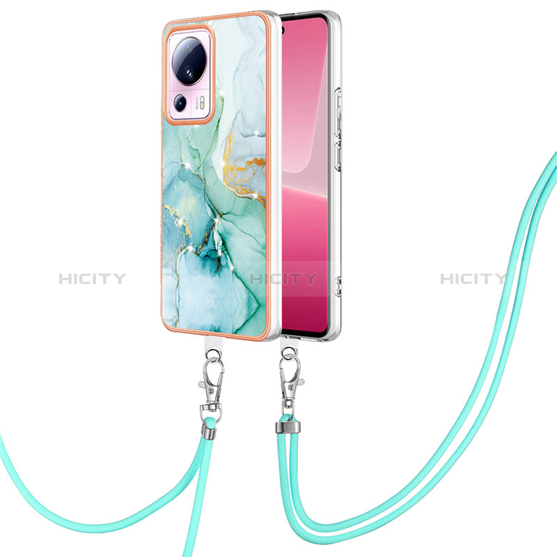 Handyhülle Silikon Hülle Gummi Schutzhülle Flexible Modisch Muster mit Schlüsselband Lanyard YB5 für Xiaomi Civi 2 5G