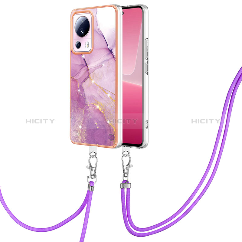 Handyhülle Silikon Hülle Gummi Schutzhülle Flexible Modisch Muster mit Schlüsselband Lanyard YB5 für Xiaomi Civi 2 5G