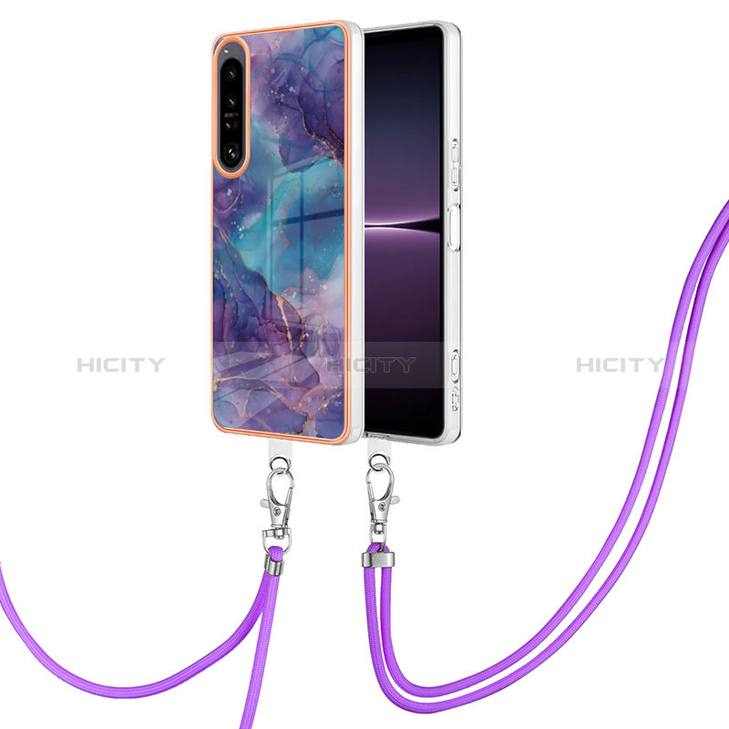 Handyhülle Silikon Hülle Gummi Schutzhülle Flexible Modisch Muster mit Schlüsselband Lanyard YB7 für Sony Xperia 1 IV