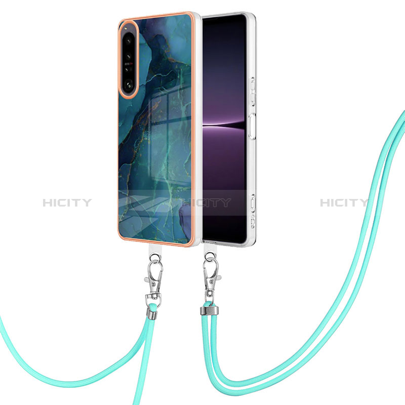 Handyhülle Silikon Hülle Gummi Schutzhülle Flexible Modisch Muster mit Schlüsselband Lanyard YB7 für Sony Xperia 1 IV