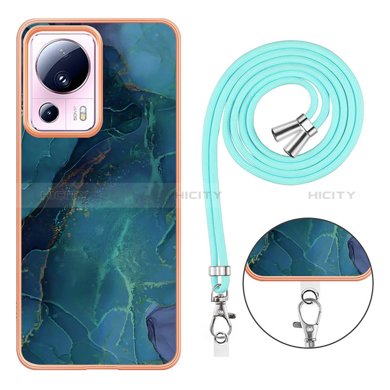 Handyhülle Silikon Hülle Gummi Schutzhülle Flexible Modisch Muster mit Schlüsselband Lanyard YB7 für Xiaomi Civi 2 5G