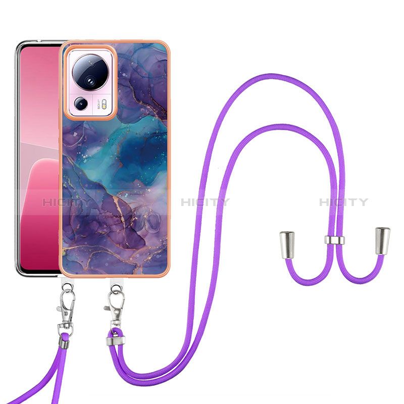 Handyhülle Silikon Hülle Gummi Schutzhülle Flexible Modisch Muster mit Schlüsselband Lanyard YB7 für Xiaomi Civi 2 5G