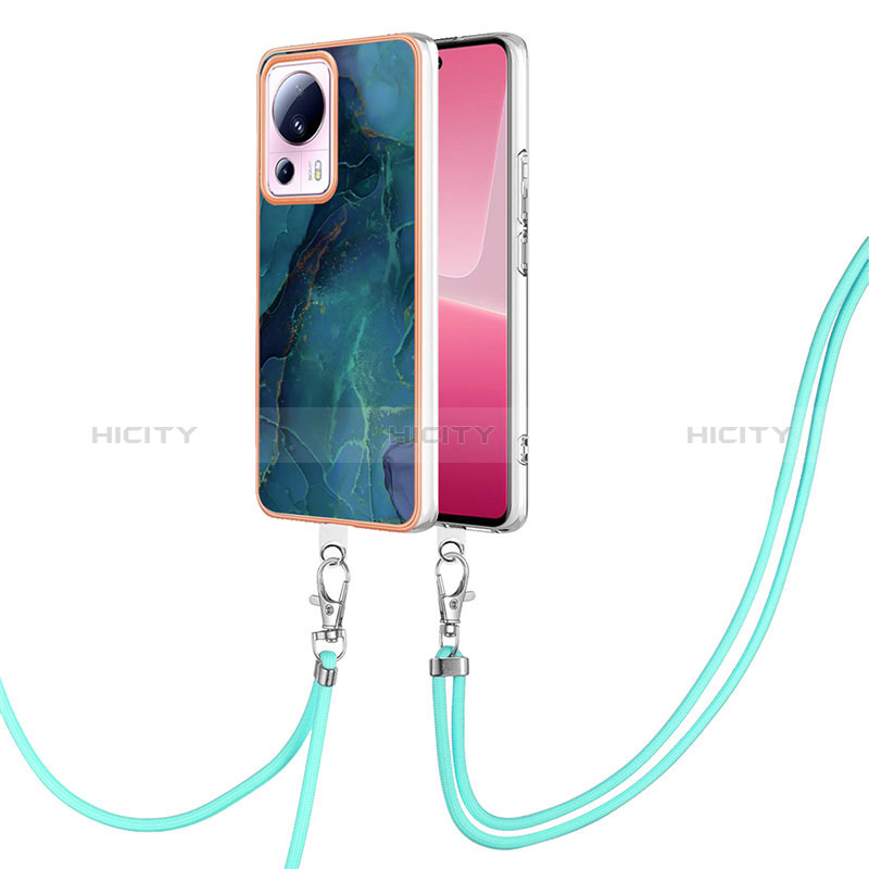 Handyhülle Silikon Hülle Gummi Schutzhülle Flexible Modisch Muster mit Schlüsselband Lanyard YB7 für Xiaomi Civi 2 5G