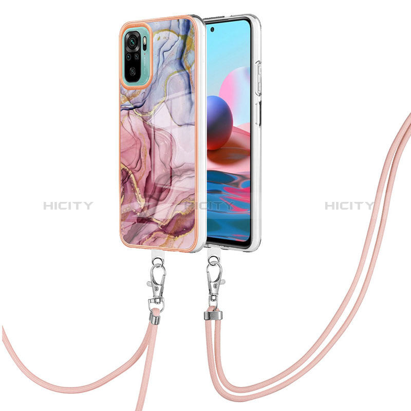 Handyhülle Silikon Hülle Gummi Schutzhülle Flexible Modisch Muster mit Schlüsselband Lanyard YB7 für Xiaomi Poco M5S