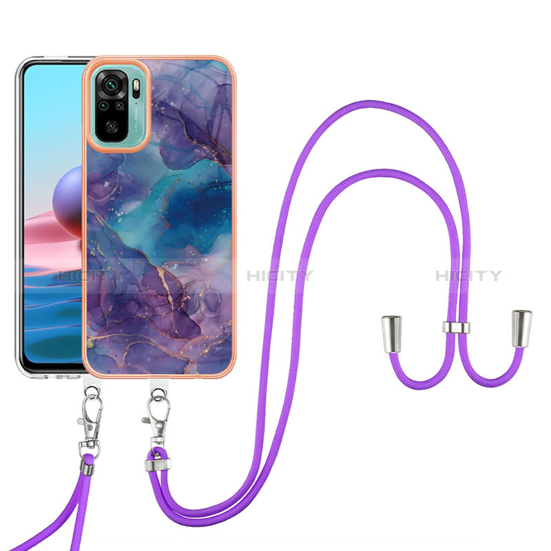 Handyhülle Silikon Hülle Gummi Schutzhülle Flexible Modisch Muster mit Schlüsselband Lanyard YB7 für Xiaomi Poco M5S