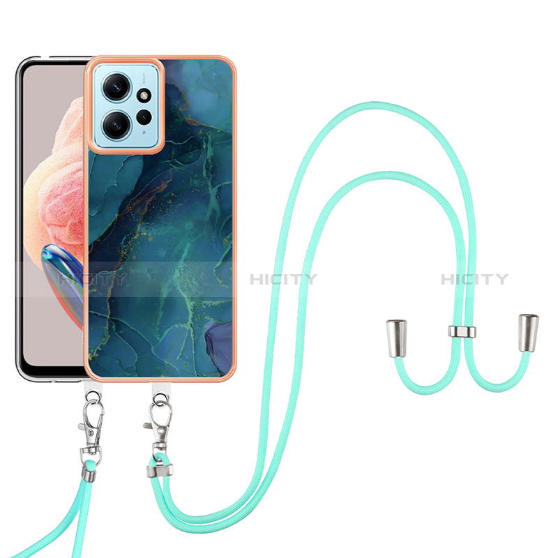 Handyhülle Silikon Hülle Gummi Schutzhülle Flexible Modisch Muster mit Schlüsselband Lanyard YB7 für Xiaomi Redmi Note 12 4G