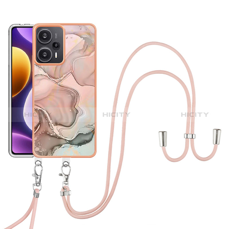 Handyhülle Silikon Hülle Gummi Schutzhülle Flexible Modisch Muster mit Schlüsselband Lanyard YB7 für Xiaomi Redmi Note 12 Turbo 5G